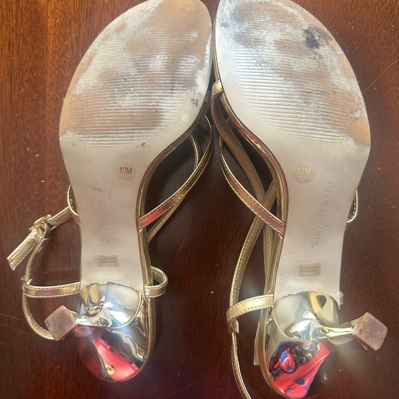 Gold Strappy Sandals with 3’ Heels By Gianni Bini - Picture 5 of 5